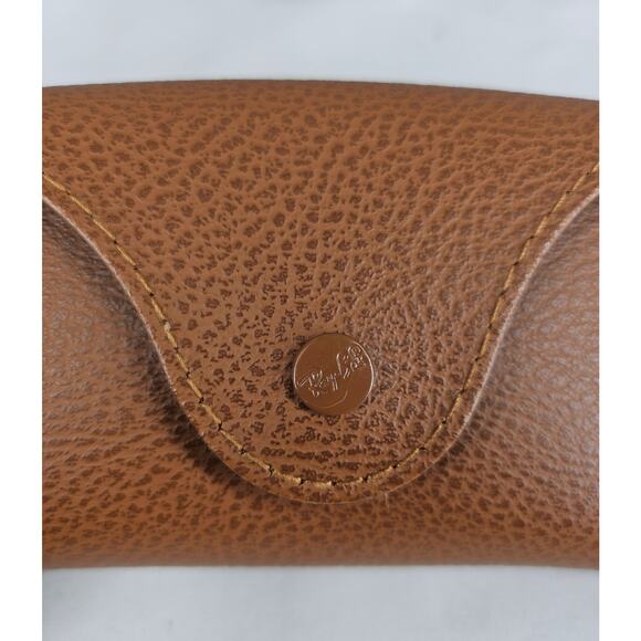 RAY-BAN BROWN LEATHER STYLE EYEGLASS / SUNGLASS CASE – CLASSIC VINTAGE FITS MOST - Picture 2 of 10